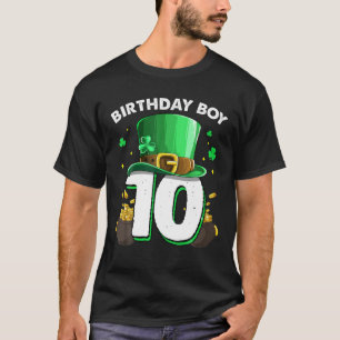 T-shirt Saint Patrick Jour 10E Anniversaire Garçon 10 Ans