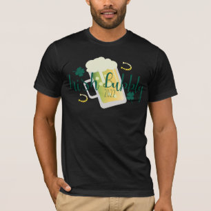 T-shirt Saint-Patrick journee bulles vert noir