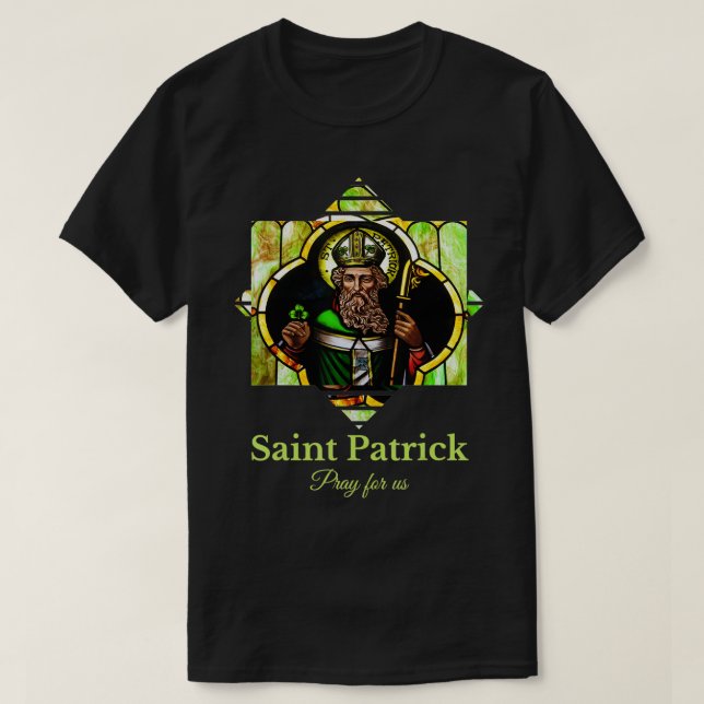 T-shirt Saint Patrick Priez Pour Nous Irlande Hommes Femme (Design devant)