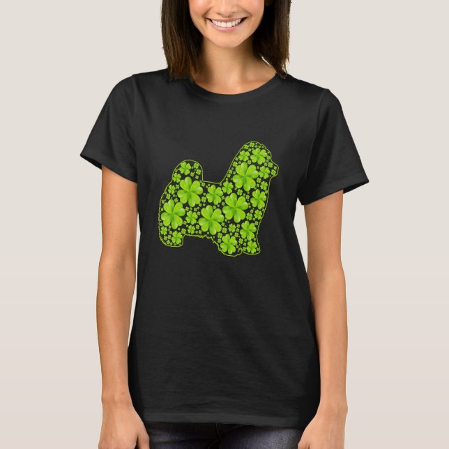 T-shirt Saint Patrick Retro Leprechaun Shamrock de chien m (Devant)