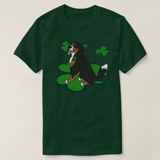 T-shirt Saint Patrick’s Day Bernese Mountain Dog (Design devant)