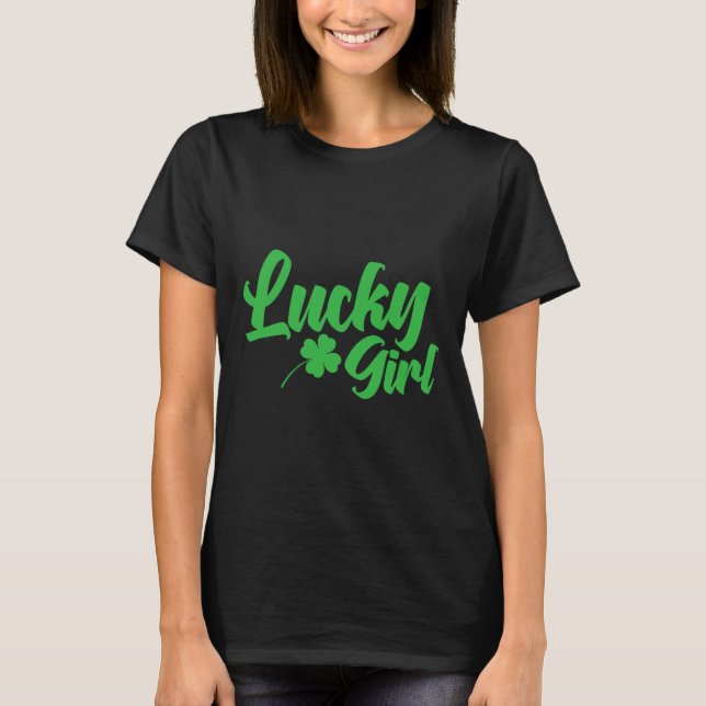 T-shirt Saint Patrick`s Day Lucky Girl (Devant)