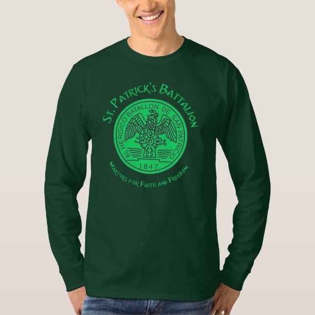 T-shirt Saint Patrick's Battalion San Patricios Catholique (Devant)