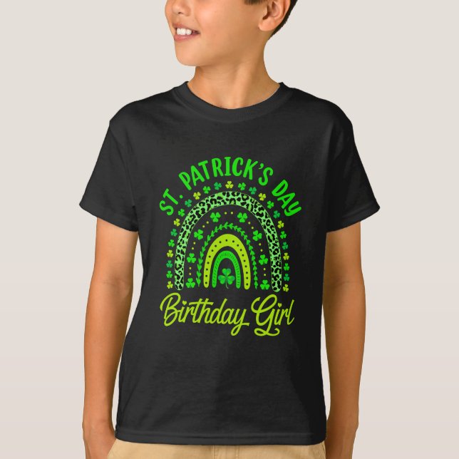 T-shirt Saint Patrick's Day Anniversaire Fun Shamrock vert (Devant)