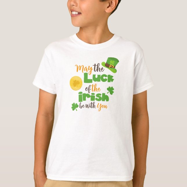 T-shirt Saint Patrick's Day, Chance Des Irlandais, Clovers (Devant)