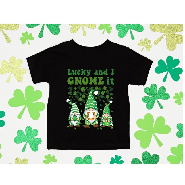 T-shirt Saint Patrick's day chanceux gnome shamrock trèfle (Créateur téléchargé)
