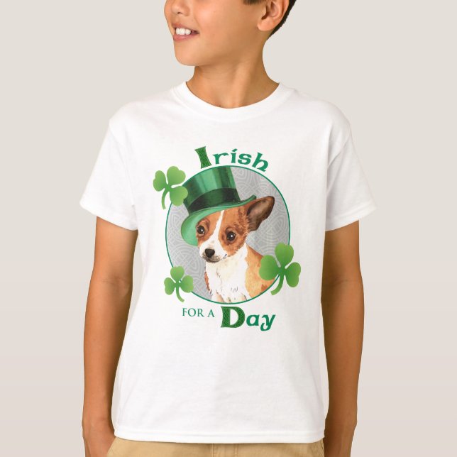 T-shirt Saint Patrick's Day Chihuahua (Devant)
