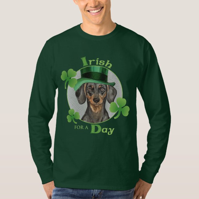 T-shirt Saint Patrick's Day Dachshund (Devant)