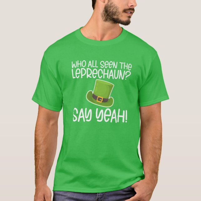 T-shirt Saint Patrick's Day Drôle Leprechaun Mens Femmes K (Devant)