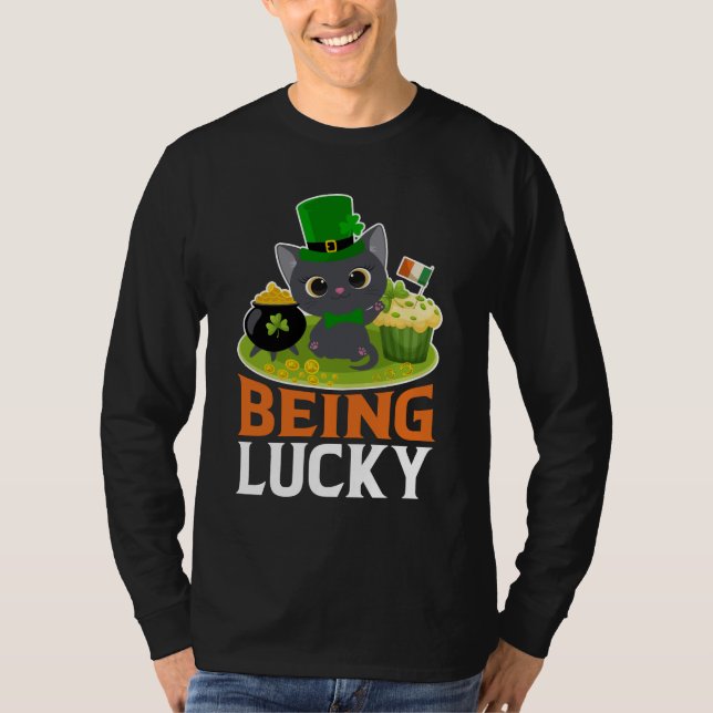 T-shirt Saint Patrick's Day Être chanceux (Devant)