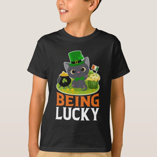T-shirt Saint Patrick's Day Être chanceux (Devant)