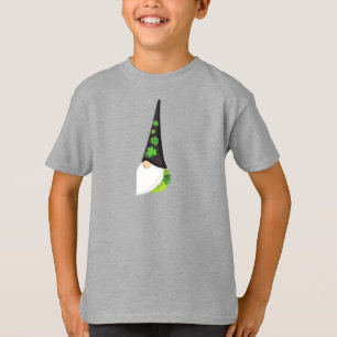 T-shirt Saint Patrick's Day Gnome, mignonne Gnome, Clovers