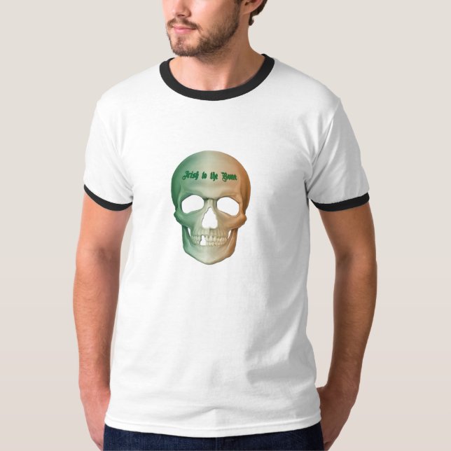 T-shirt Saint Patrick's Day - Irlandais au crâne os (Devant)