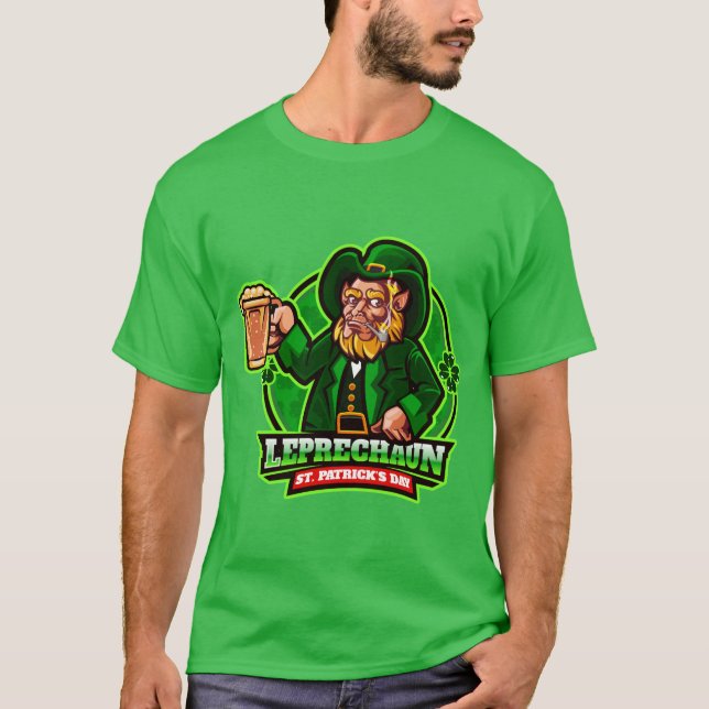T-shirt Saint Patrick's Day Leprechaun (Devant)