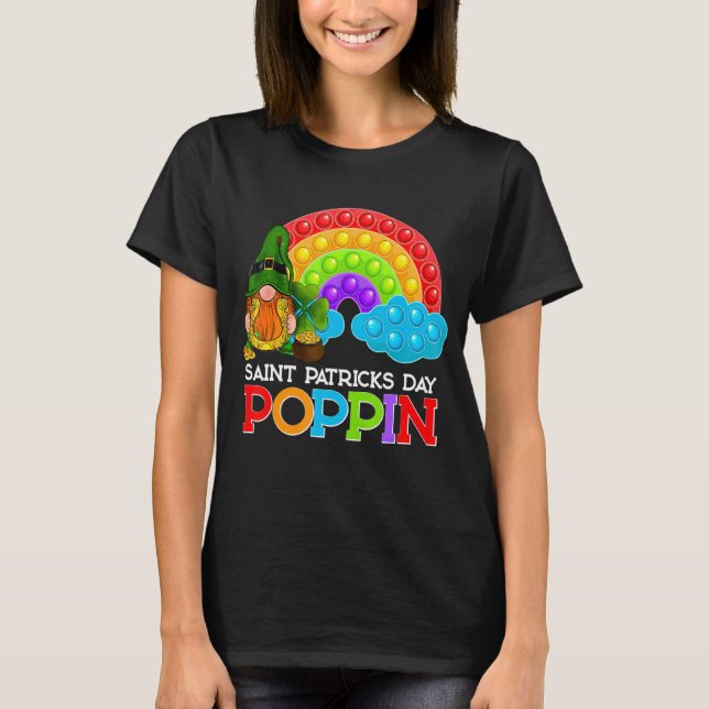 T-shirt Saint Patricks Day Leprechaun Rainbow Pop It Fidge (Devant)