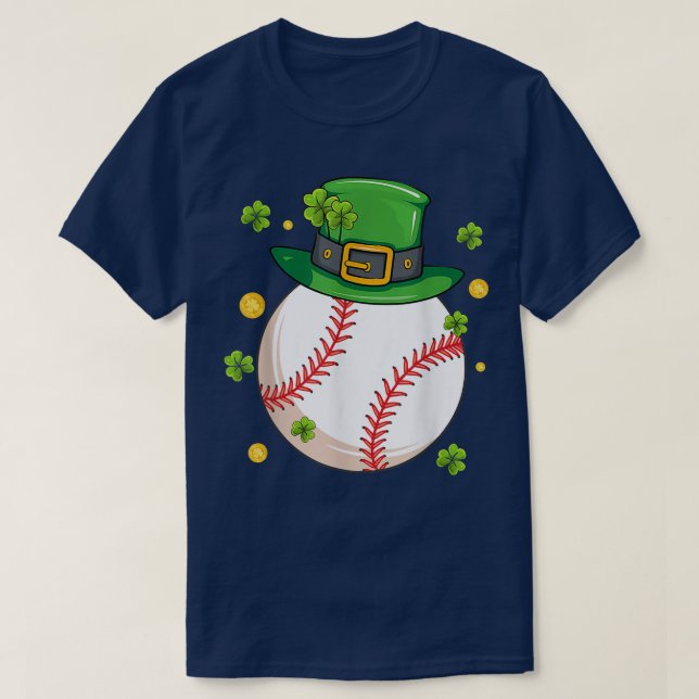 T-shirt Saint Patrick's Day Les amateurs de baseball Lucky (Design devant)