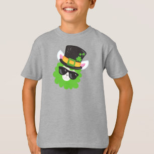 T-shirt Saint Patrick's Day, Llama, Alpaca, Leprechaun Cas