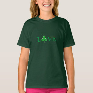 T-shirt Saint Patrick's Day Love Green Clover Shamrock