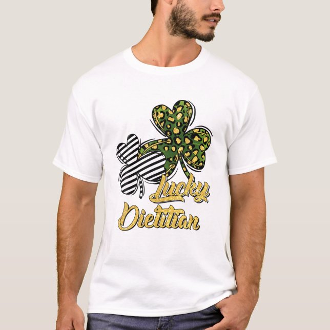 T-shirt Saint Patrick's Day Lucky Dietitian Clover Shamroc (Devant)