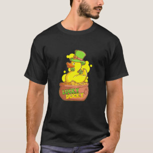 T-shirt Saint Patrick's Day Lucky Duck - 4 Leaf Clover Duc