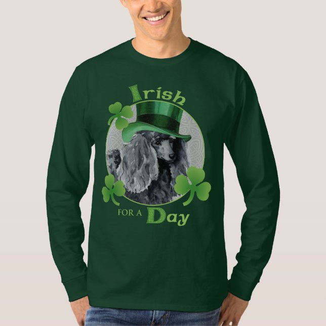 T-shirt Saint Patrick's Day Miniature Poodle (Devant)