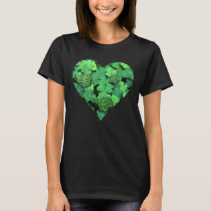 T-shirt Saint-Patties Day, shamrock vert, Coeurs irlandais