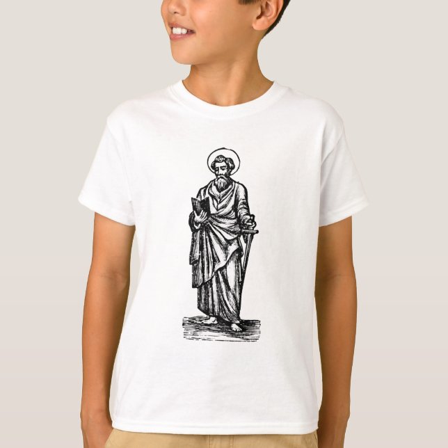 T-shirt Saint Paul l'Apôtre avec l'Épée Art Sacré (Devant)