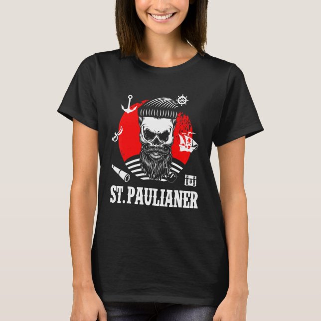 T-shirt Saint Pauli Hambourg Crâne Paulian Saint Pauli (Devant)