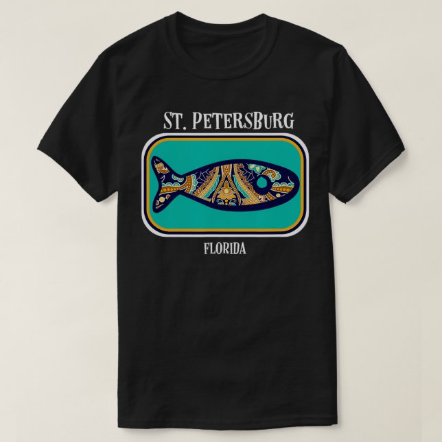 T-shirt Saint-Pétersbourg Floride Cute Summer Fish Beach (Design devant)