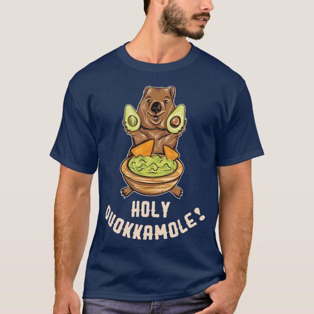 T-shirt Saint Quokkamole Quokka Avocado Guacamole (Devant)
