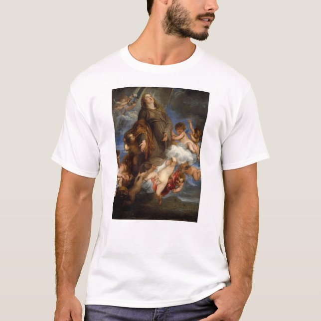 T-shirt Saint Rosalie Interceding pour les peste (Devant)