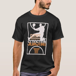 T-shirt Saint Sébastien Basketball Dunk Patron Saint du Sp