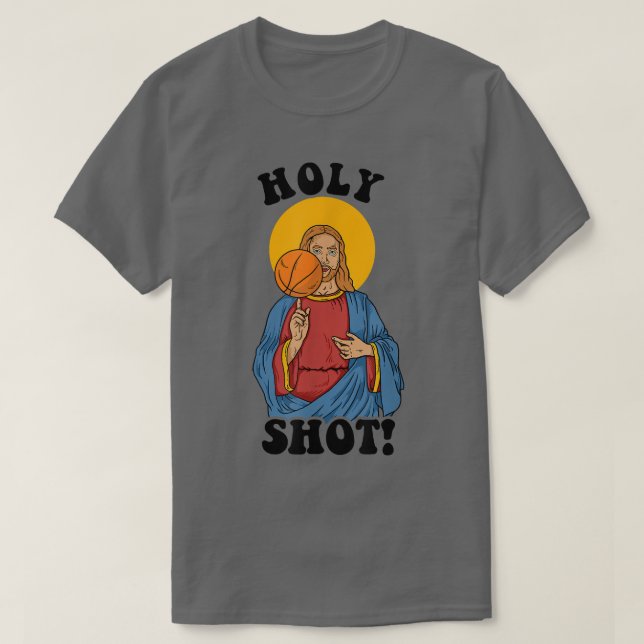 T-shirt Saint    ShotJesus Basketball drôle  (Design devant)