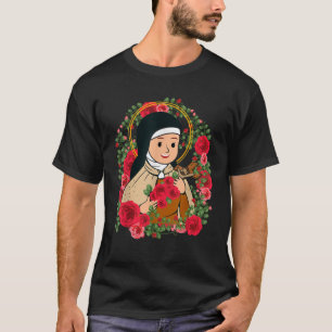 T-shirt Saint Thérèse de Lisieux Petite Rose Fleur Cath