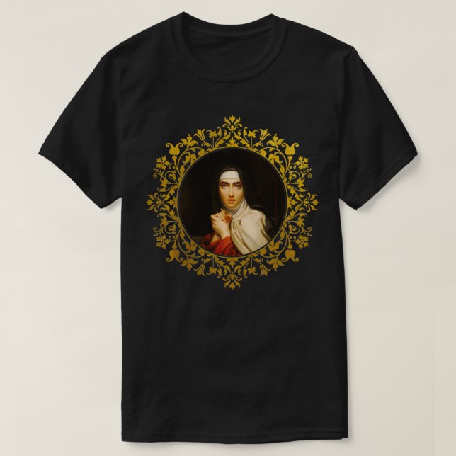 T-shirt Saint Thérèse de Patroness catholique Avila (Design devant)