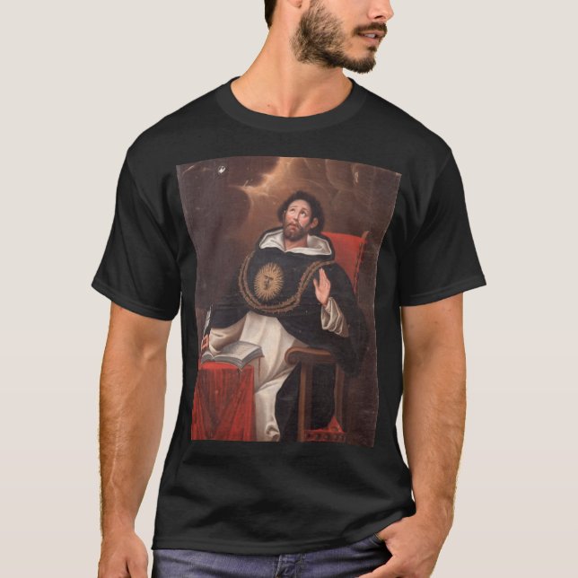 T-shirt Saint Thomas Aquinas By Luis Munoz Lafuente (Devant)