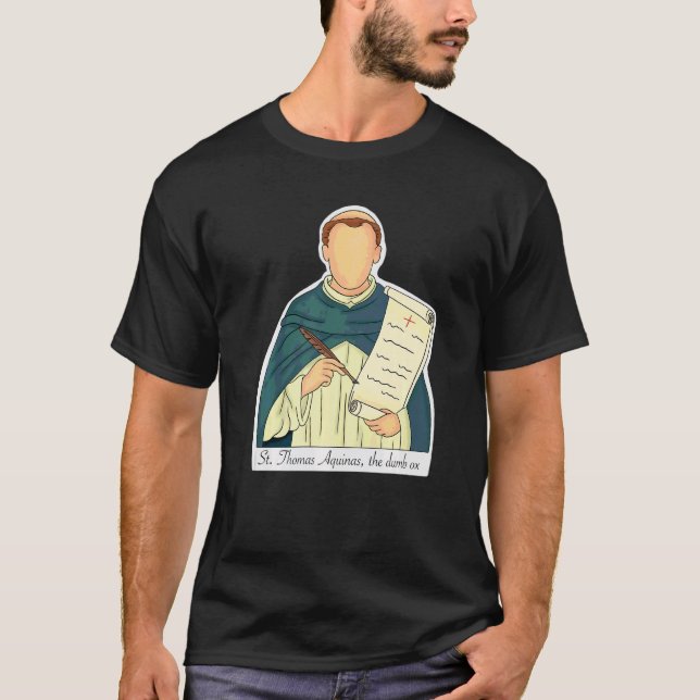 T-shirt Saint Thomas d'Aquin Patron des Étudiants Catholiq (Devant)