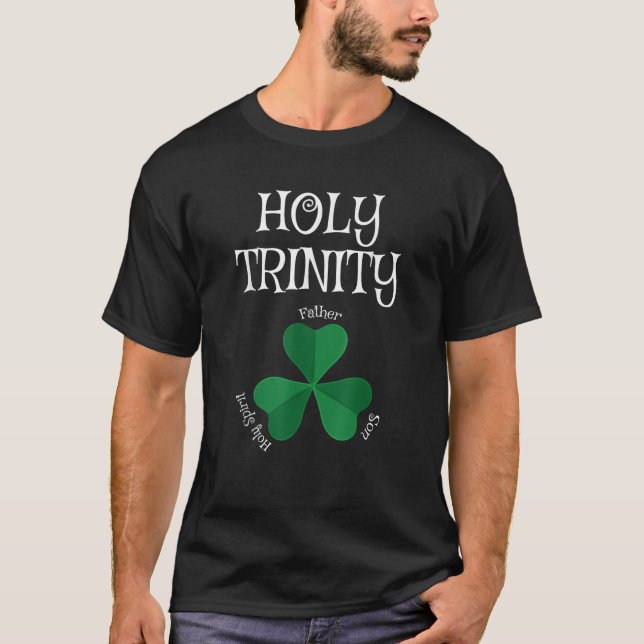 T-shirt Saint-Trinité Shamrock chrétienne Jour de la Saint (Devant)