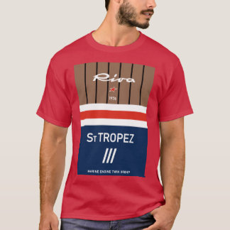 T-shirt Saint Tropez Riva Aquarama Italie Bateau à moteur 