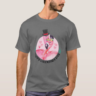 T-shirt Saint Valentin 2022 Flamants roses avec Flamant ro
