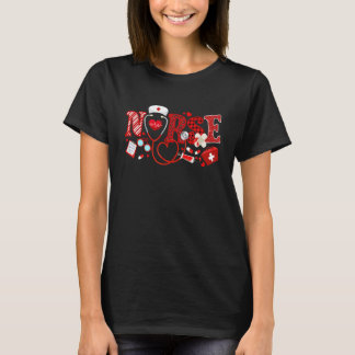 T-shirt Saint-Valentin 2023 Stéthoscope Infirmières Femmes