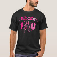 Saint Valentin ABCDEFU Middle Finger Heart Vday