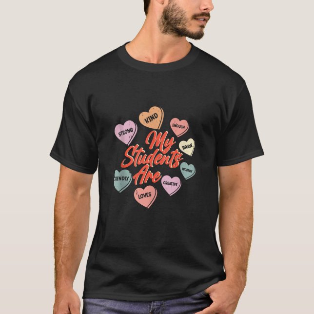 T-shirt Saint Valentin Affirmations positives Coeur Enseig (Devant)