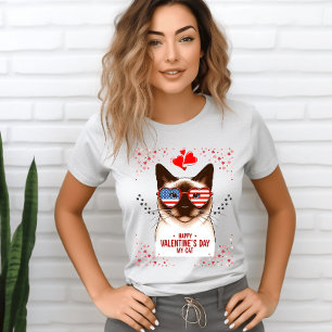 T-shirt Saint-Valentin Amour au chat - Fête de Purfect