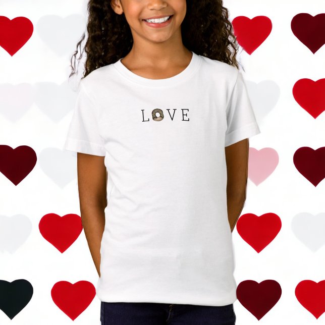 T-Shirt Saint-Valentin Amour Chocolat Saupoudrer de beigne (Créateur téléchargé)