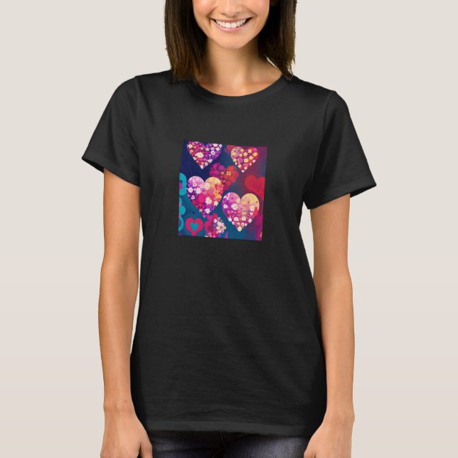 T-shirt Saint Valentin Amour Coeur Fille amie Fiancée Femm (Devant)