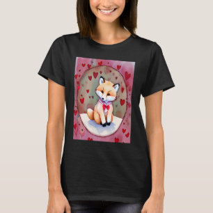T-shirt Saint Valentin Amour Coeur Fox Teddy Girlfriend Wi