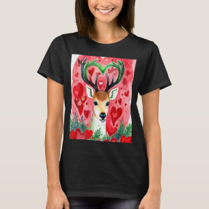 T-shirt Saint Valentin Amour Coeur mignon Deer Girlfriend