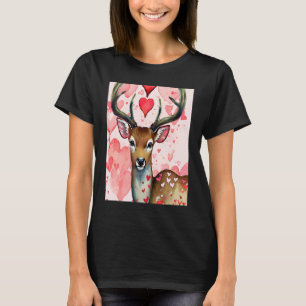 T-shirt Saint Valentin Amour Coeur mignon Deer Girlfriend