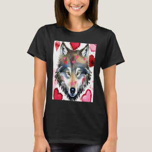 T-shirt Saint Valentin Amour Coeur mignon Wolf Girlfriend 